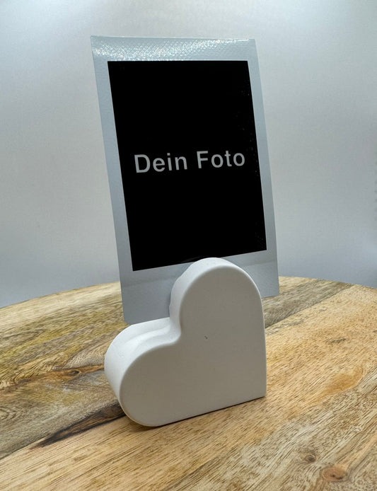 Gips Herz Fotohalter